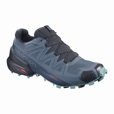 Női Salomon SPEEDCROSS 5 GORE-TEX Terepfutó Cipő SA9387046 Kék/Sötétkék